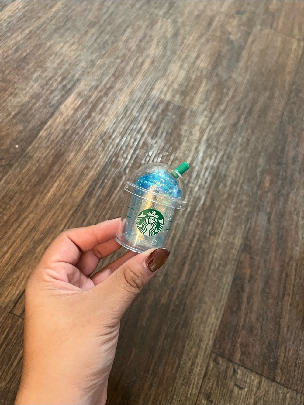 Blue Glitter Coffee Cup Squishy ☕✨